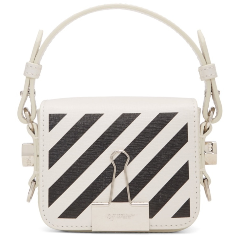 NWT Off-White Baby Binder Clip Bag